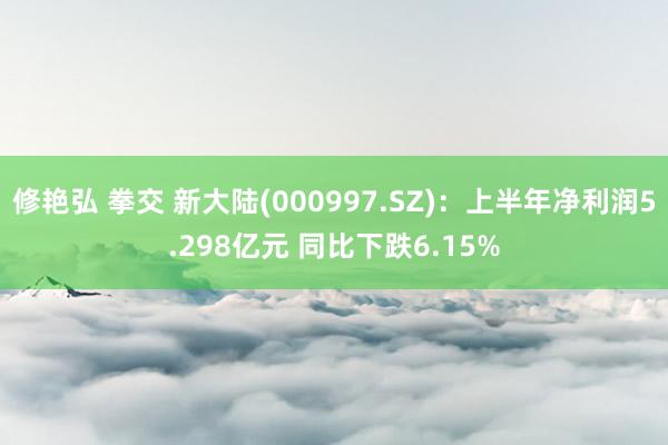 修艳弘 拳交 新大陆(000997.SZ)：上半年净利润5.298亿元 同比下跌6.15%